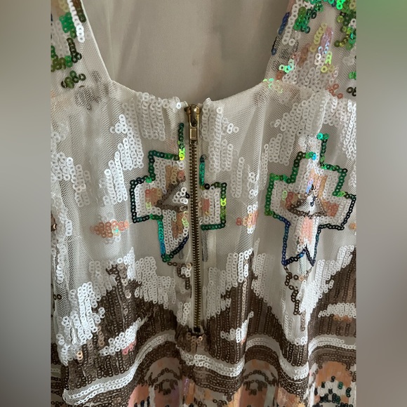 Tria, White and sequin dress, new with tags, never worn - Picture 4 of 6